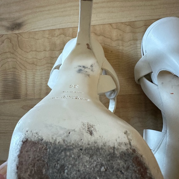 YSL WHITE TRIBUTE HEELS 75mm - Picture 3 of 8